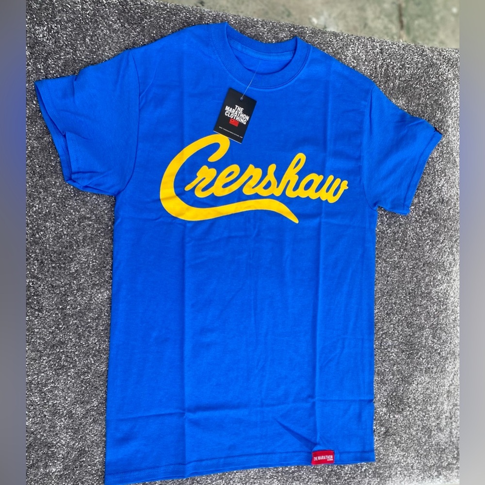 Small Blue Nipsey Hustle The Marathon Clothing Crenshaw Logo Tshirt